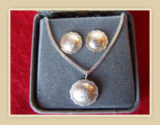 Concho necklace and earrings