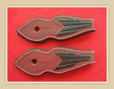 Latigo doubled and stiched Slobber leathers with Kangaroo Lacing