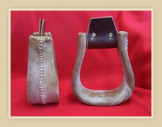 Rawhide covered stirrups