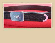 Sterling Silver Belt buckle and tip, dyed english leather tooled belt.