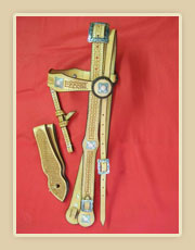 Custom stamped browband headstall.