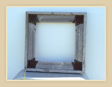 Shadow box with dark tooled corners
