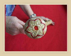 Rawhide heal knot