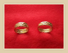 Matching set of gold rings
