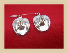 sterling silver cowboy hat earrings