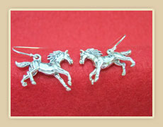 sterling silver horse earrings