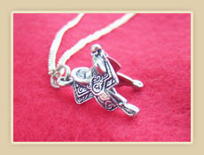 sterling silver saddle necklace