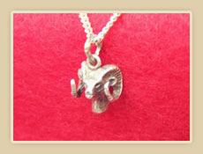 sterling silver sheep necklace