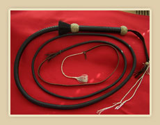 Kangaroo 8 ft. braided whip with rawhide knots and horse hair