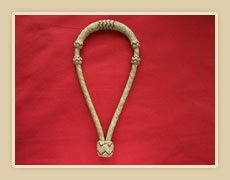 1/2 inch rawhide bosal with color string