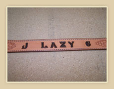 Personalized  tooled leather belt