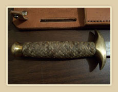 Rawhide knife handle