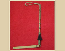 Rawhide quirt with horse hair