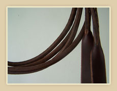 Rounded leather split reins