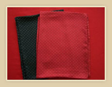Polka dot scarves.