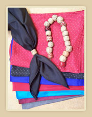 100% silk Wild Rags and assortment of Rawhide knots