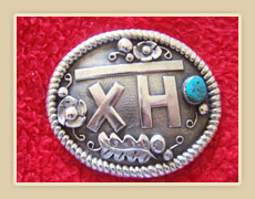 Sterling silver personalized belt buckle