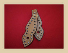 slobber straps with silver spots