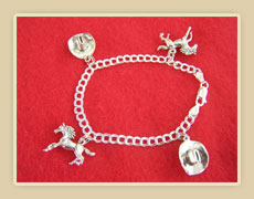 Sterling silver charm bracelet