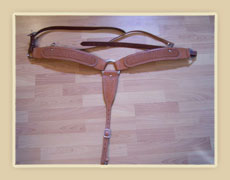tooled leather breast collar
