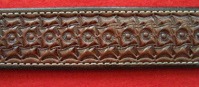 Tooled Leather Belt