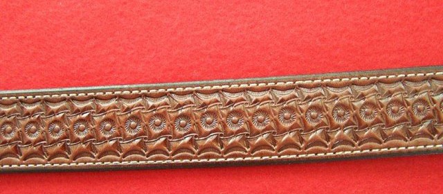 Tooled Leather Belt