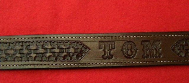 Tooled Leather Belt