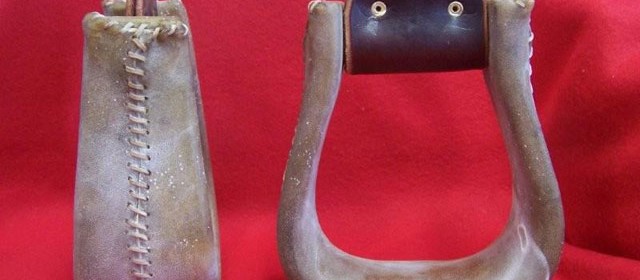 Rawhide covered stirrups