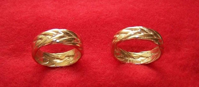 Matching set of gold rings