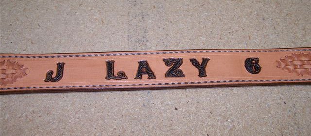 Personalized tooled leather belt