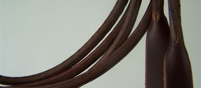 Rounded leather split reins