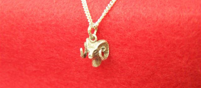 Sterling silver sheep necklace
