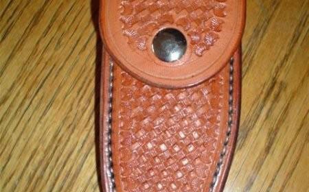 Tooled Leather Knife Sheath